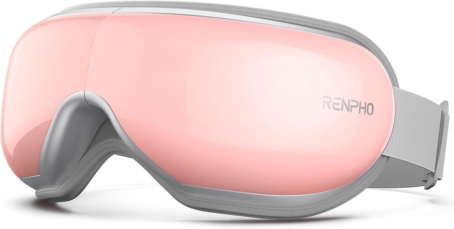 RENPHO Eyeris 1 Eye Massager with Heat & Compression |Rechargeable, Bluetooth Mu