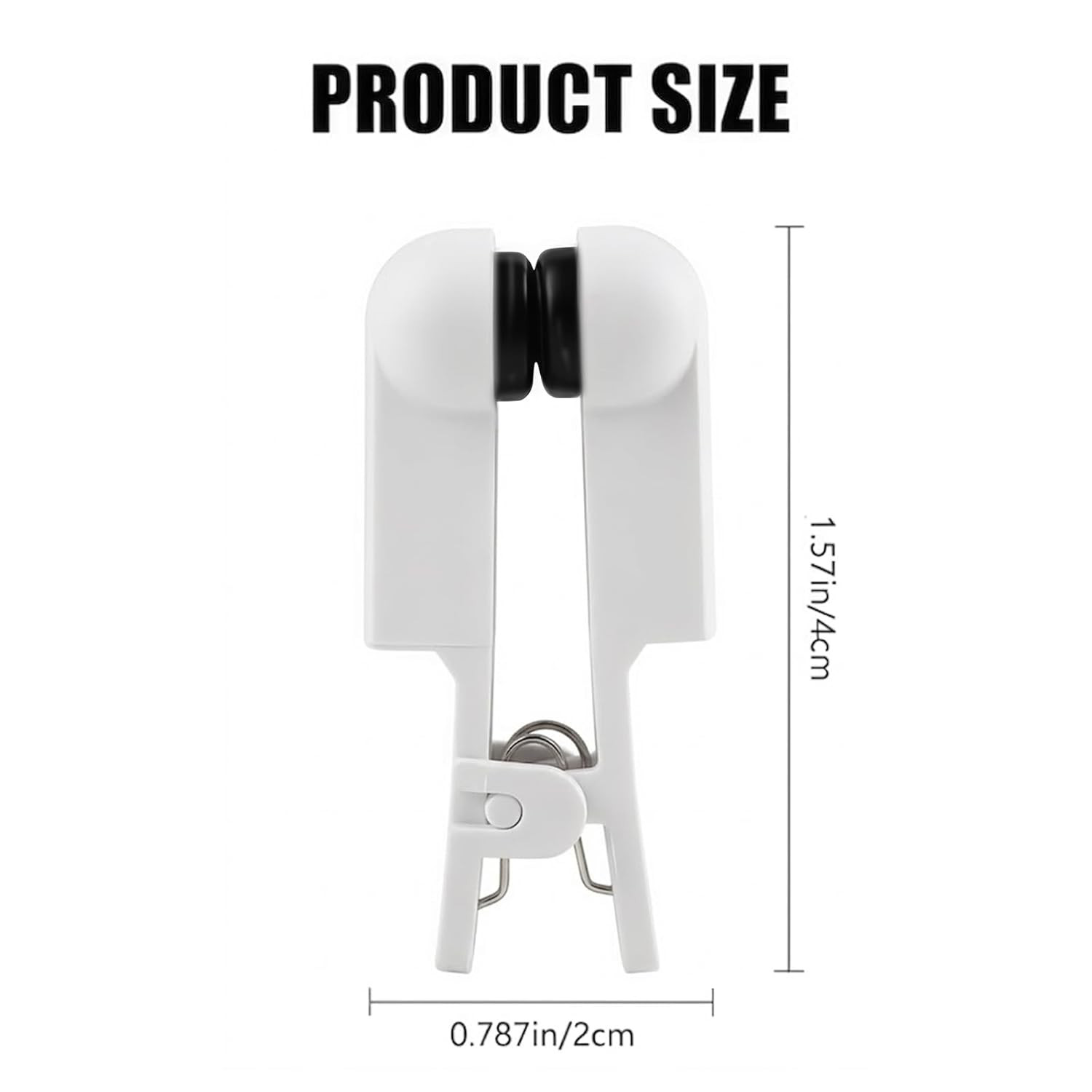 1 Pair Ear Clip Electrode,Black Rubber Reusable Clip Compatible with TENS 7000