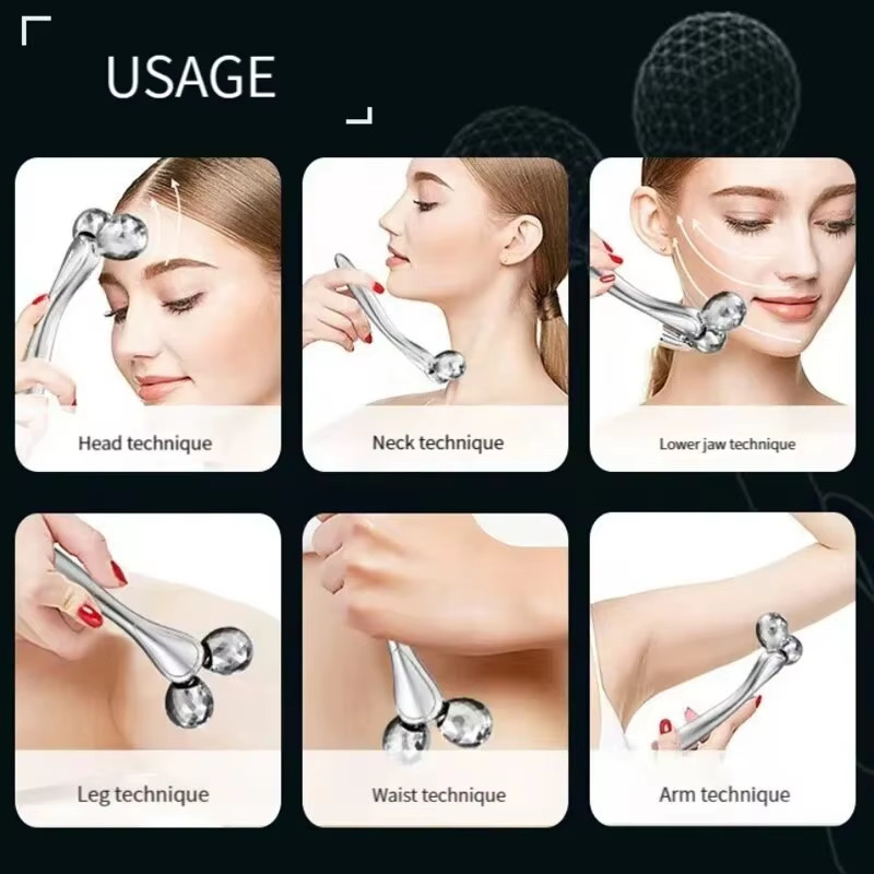 3D Facial Roller Massage V Shape Face Lifting Massage Lift Full Body Massage Mas
