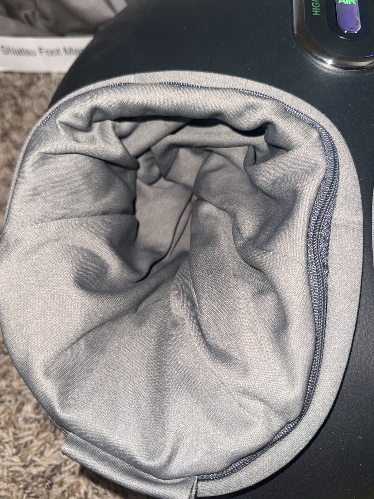 Nekteck Shiatsu Foot Massager Air Compression Heat Setting Black/Gray