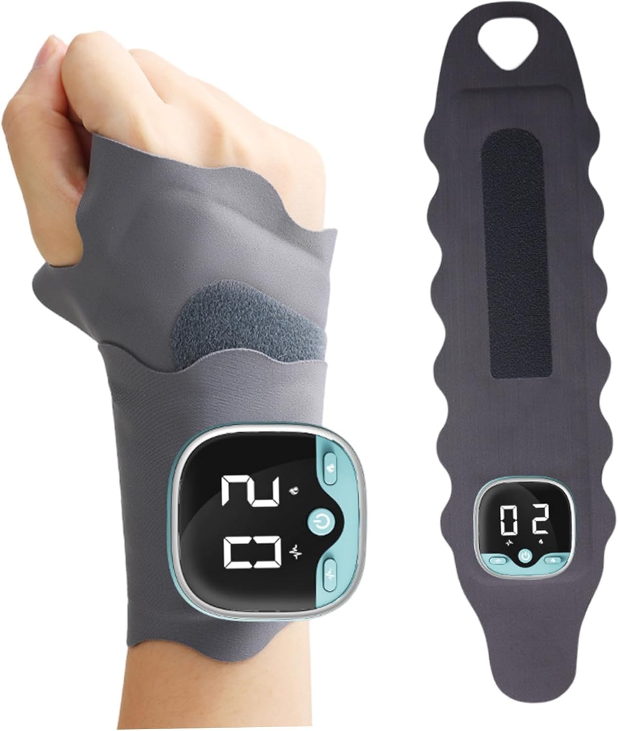 1 Pc Hand Massager, Wearable Wrist Massager 5 Massage Modes, 9 Intensitys Levels