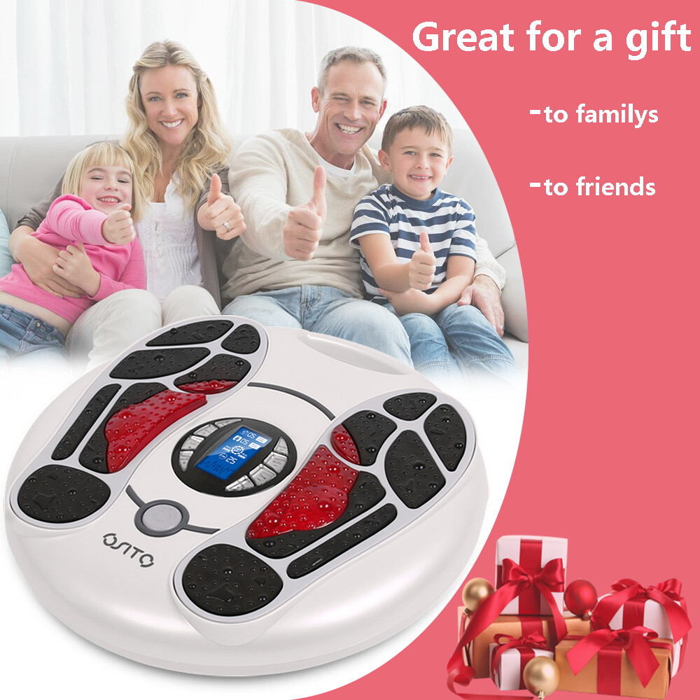 EMS TENS Foot Circulation Massager Pads Pulse Leg Blood Booster Pain& Neuropathy