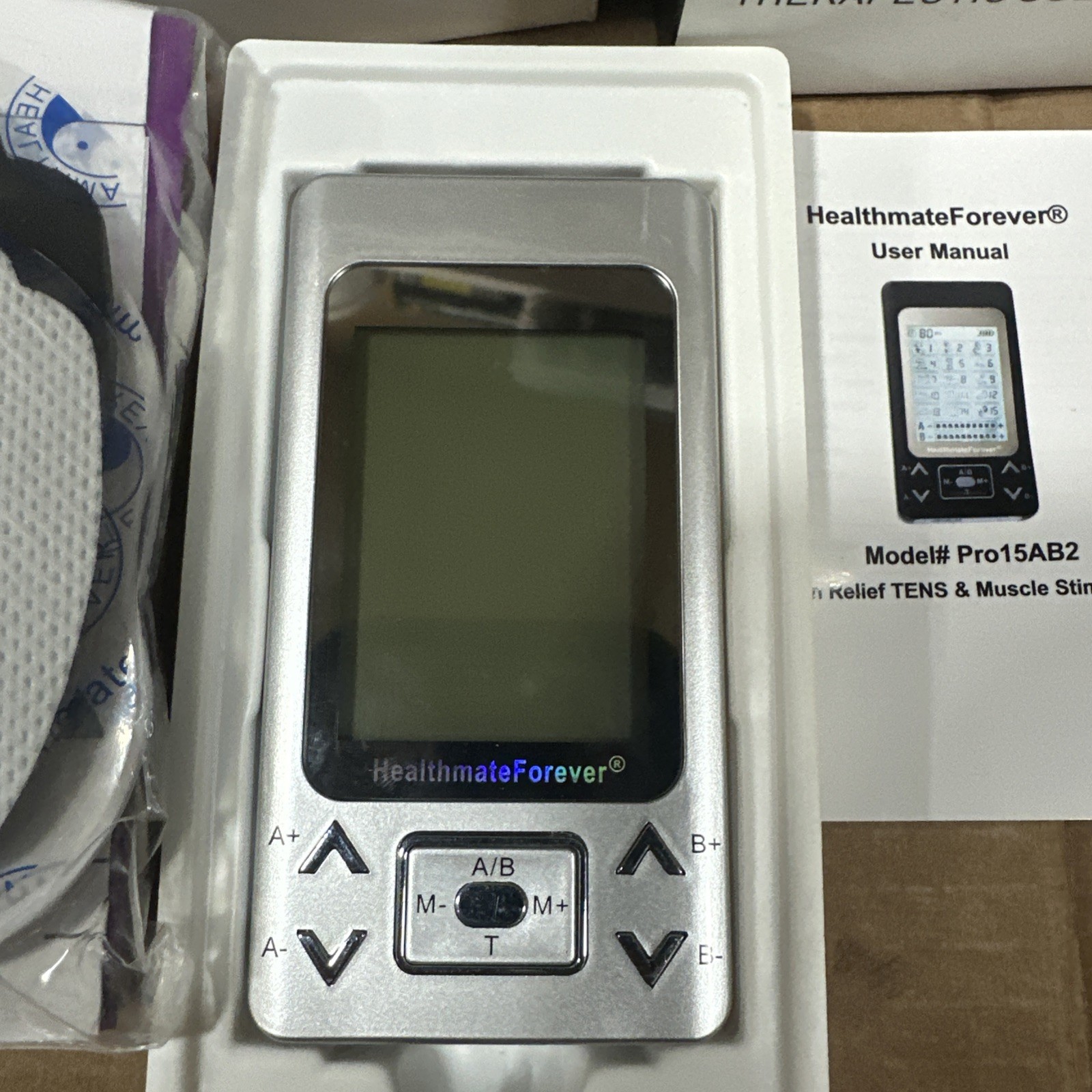 HealthmateForever Pro 15AB2 Pain Relief TENS & Muscle Stimulator 15 Modes NEW