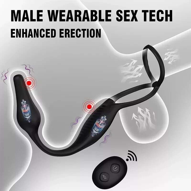 POWERFUL 7 SPEED VIBRATION WEARABLE MEN PROSTATE MASSAGER STIMULATOR WATERPROOF
