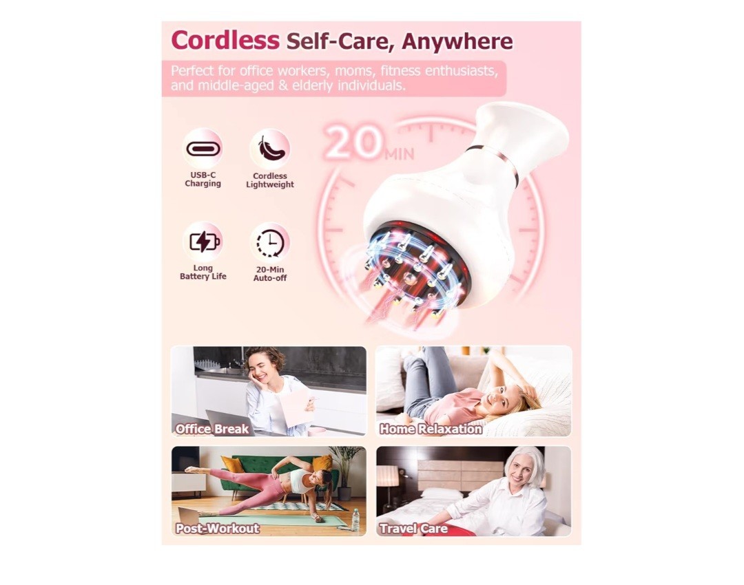 Advanced Lymphatic Drainage Anti-Cellulite Massager Heated Vibrating White