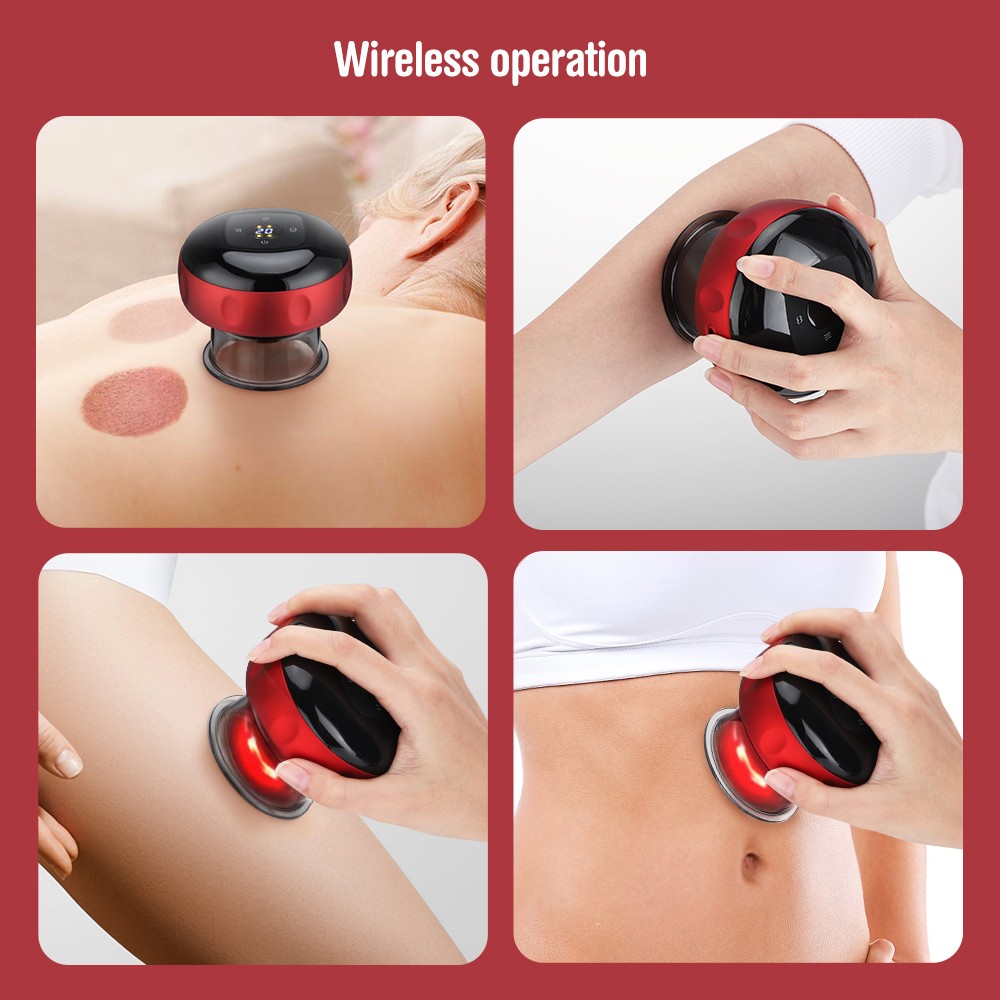 7 In 1 Electric Cupping Therapy Set w/Red Light Smart Cupping Gua Sha Massager