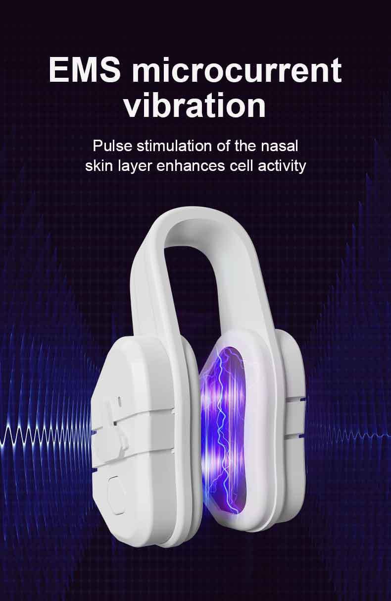 EMS Microcurrent Pulse Nose Shaper Nasal Bridge Clip Straightening Massager