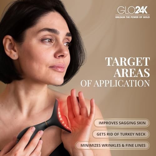 3-in-1 Red Light Facial Massager & Neck Firming Device – LED Vibration Skin Tool