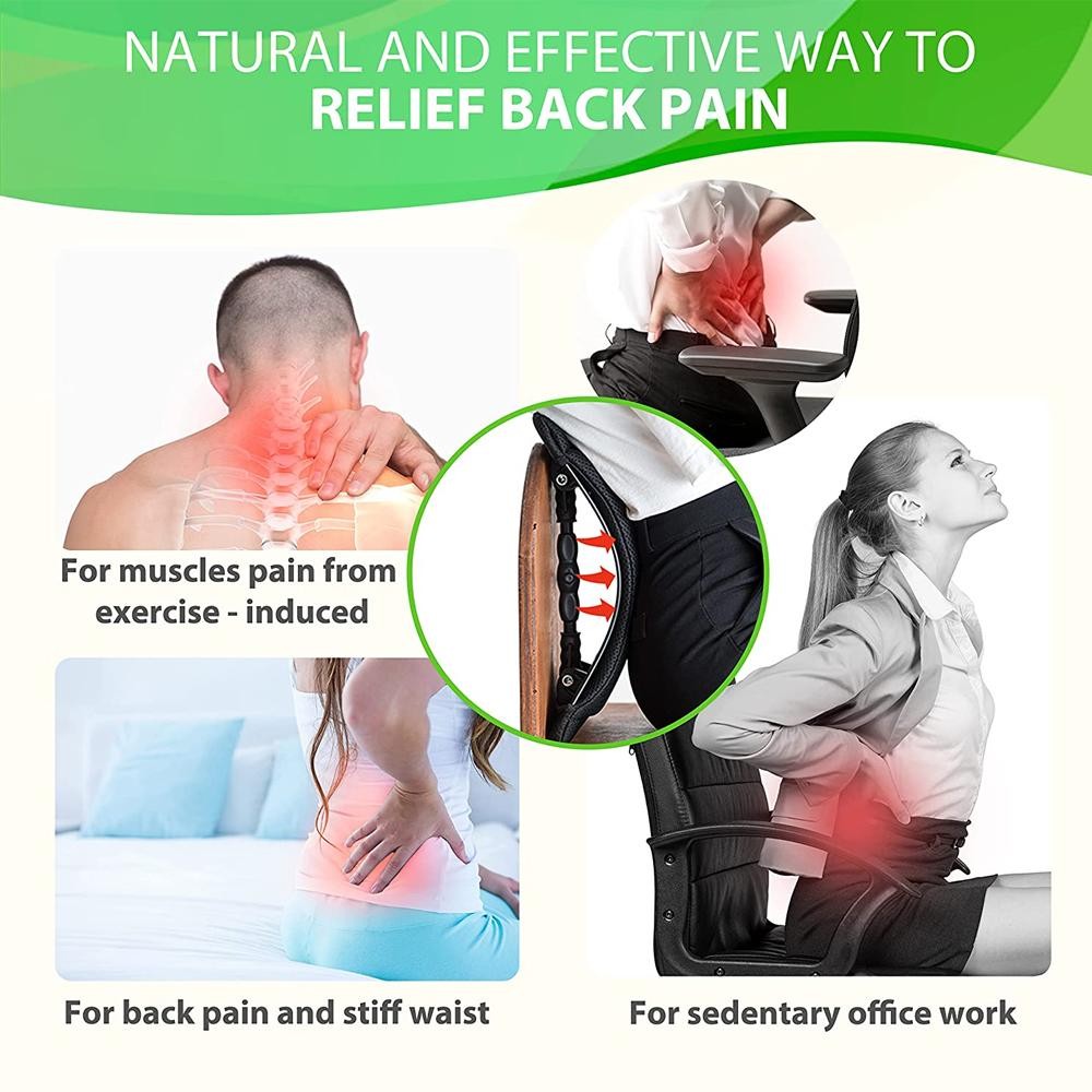 6th Gen Upgraded Back Stretcher Lumbar Support Magnetic Massage Pain Relief Padש