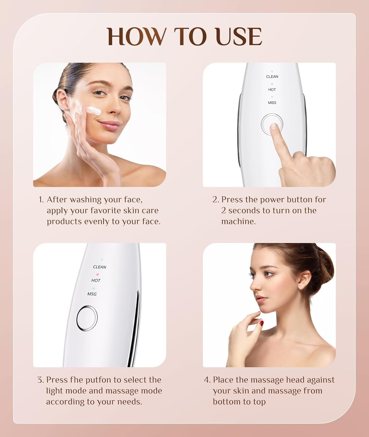 Trinity 7 Color Galvanic Face Massager – Red Light Therapy##