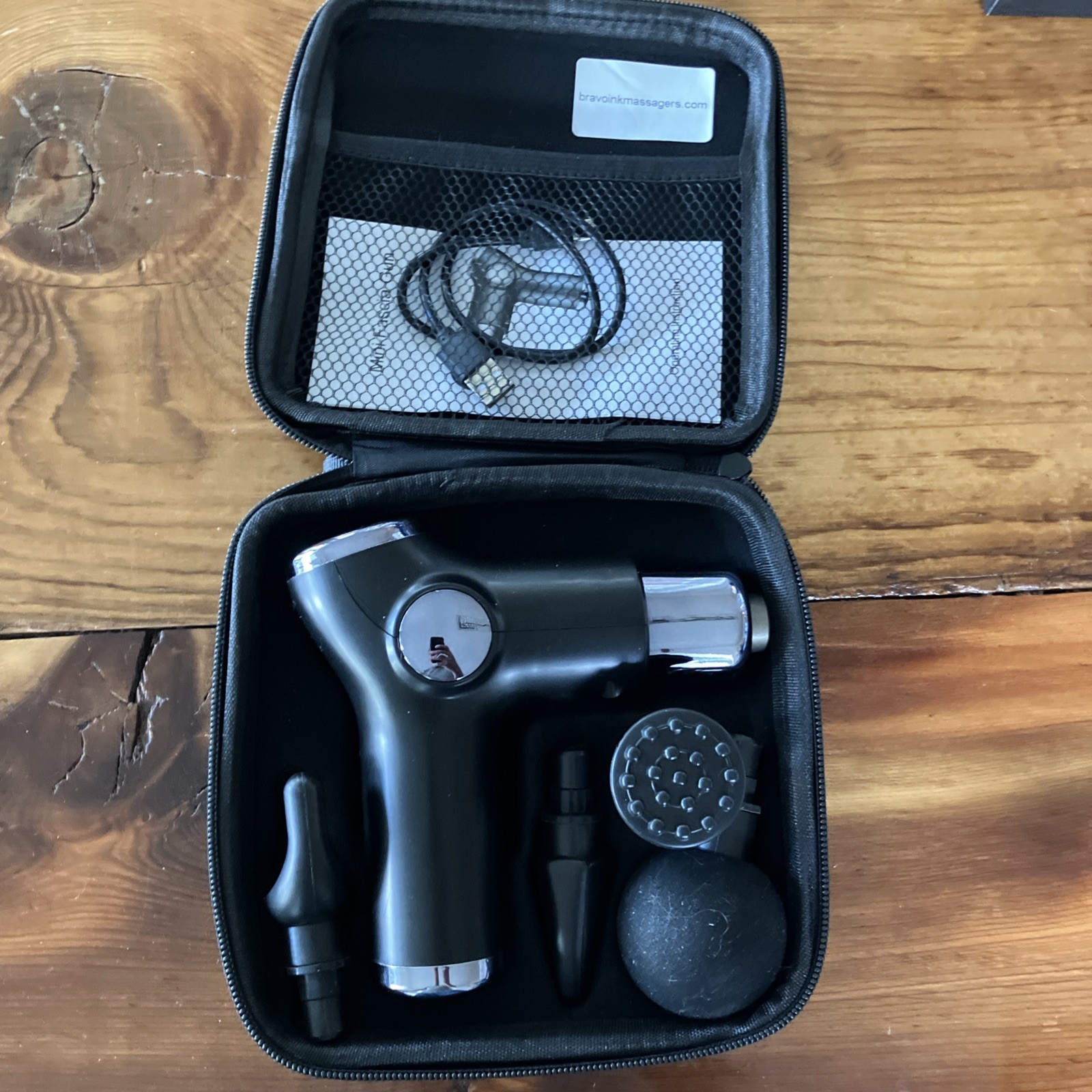 Bravo Ink Massage Bravo Mini Fascia Gun Set With Carry Case