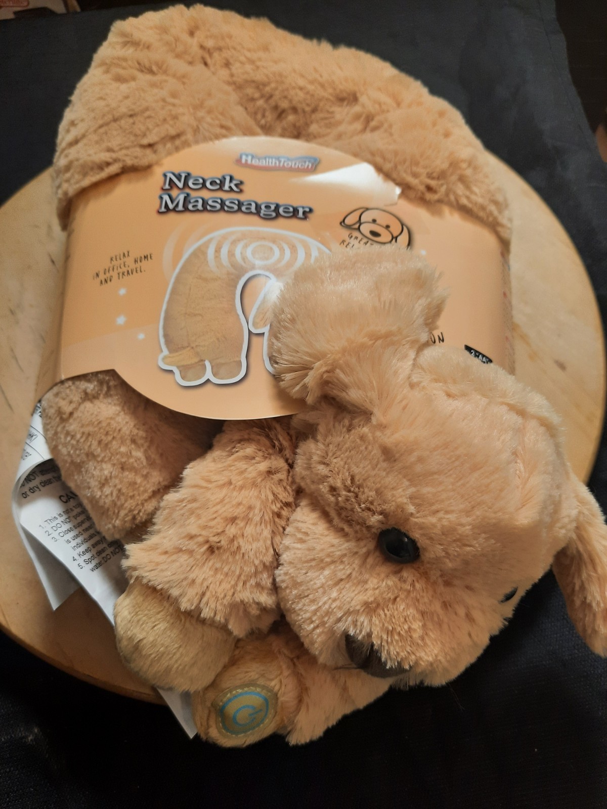 NWT Puppy dog Travel Neck roll pillow neck massager by health touch