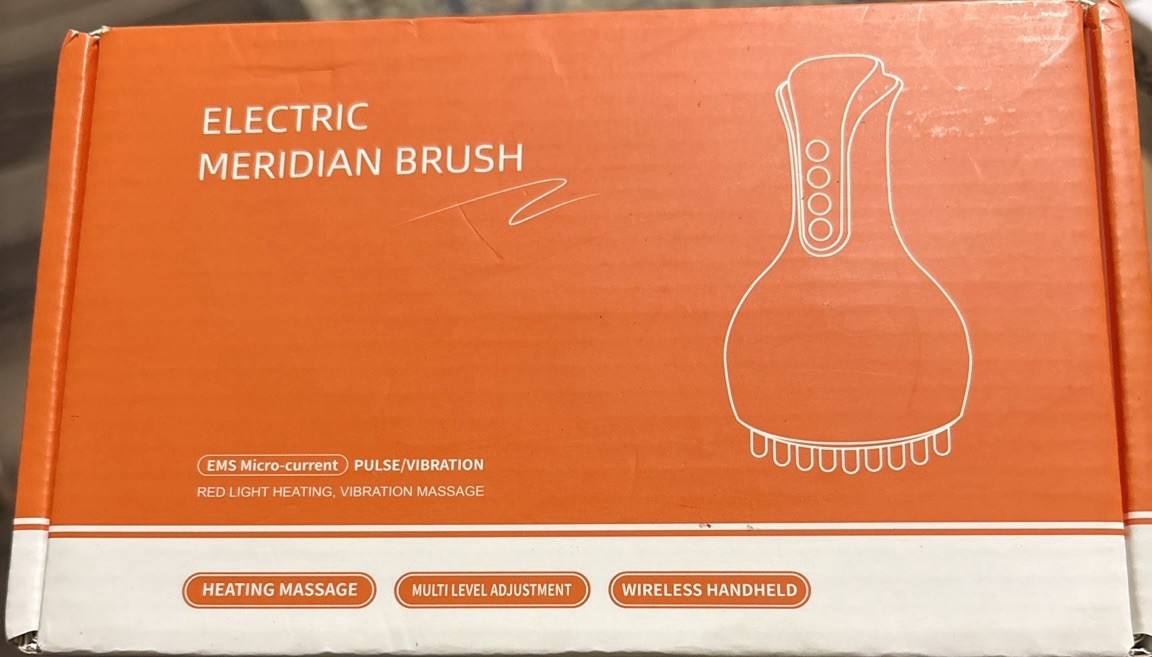Electric Meridian Brush EMS Red Light Massager + SheaMoisture Oil Bundle