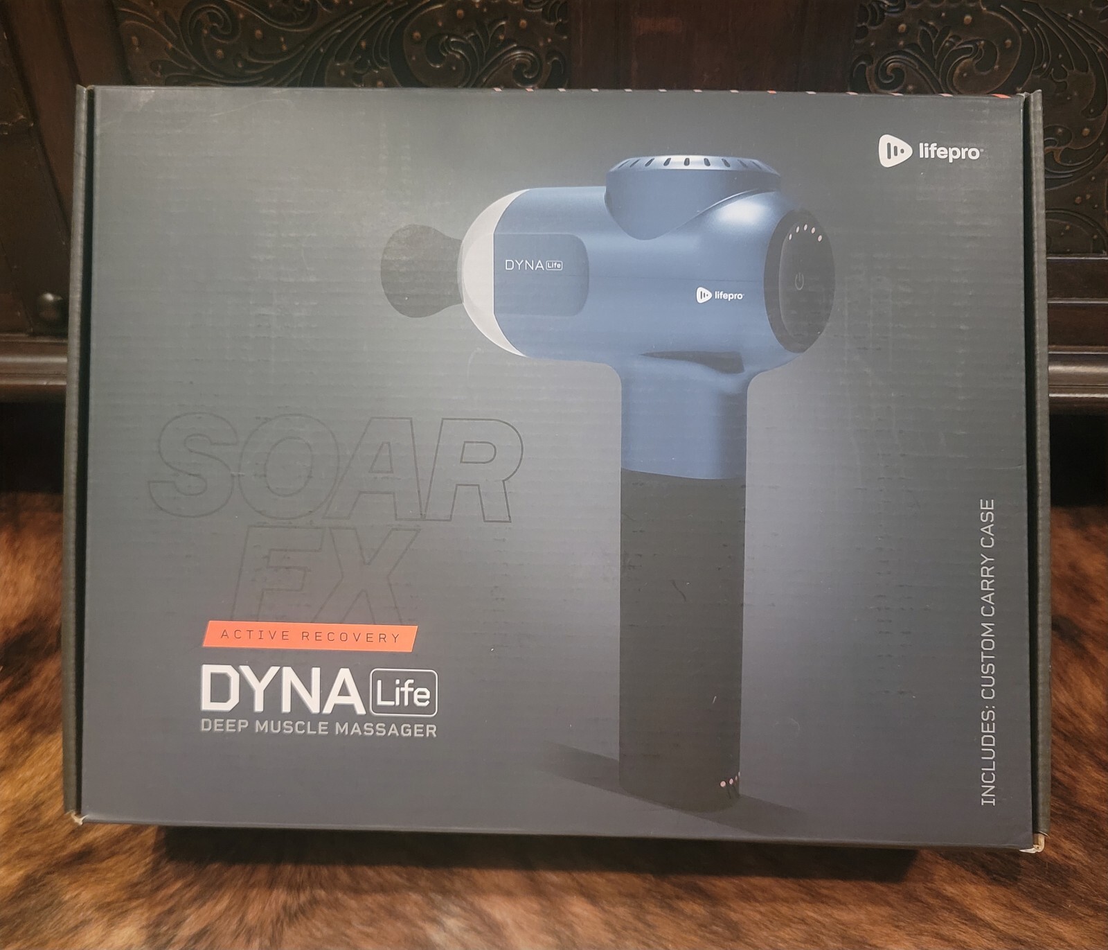 LifePro Dyna Life Handheld Percussion Massage Gun Massager & Case – Blue NEW