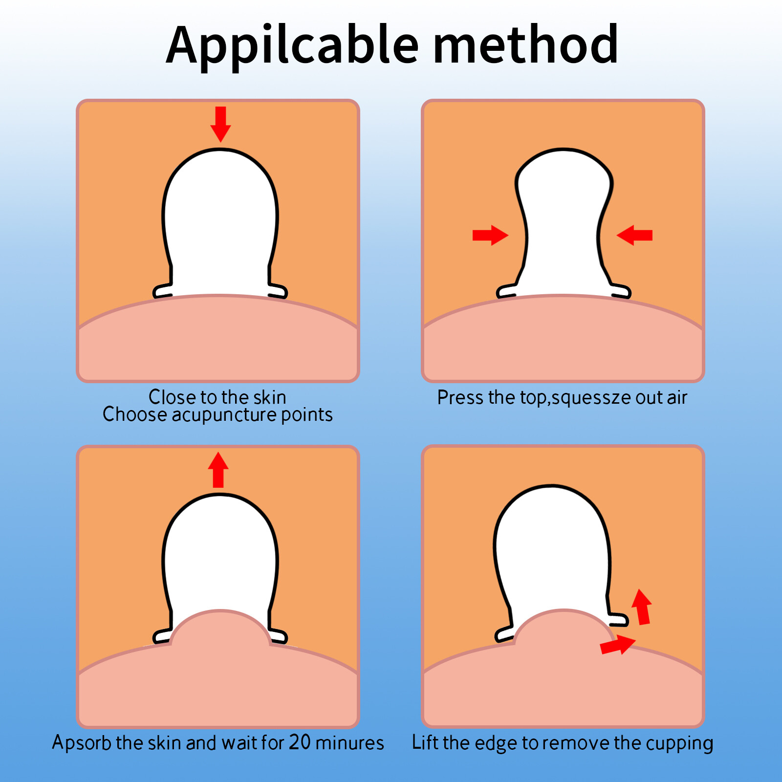 6 Cups Anti-Cellulite Cupping Therary Set Facial Silicone Massage For Face Body
