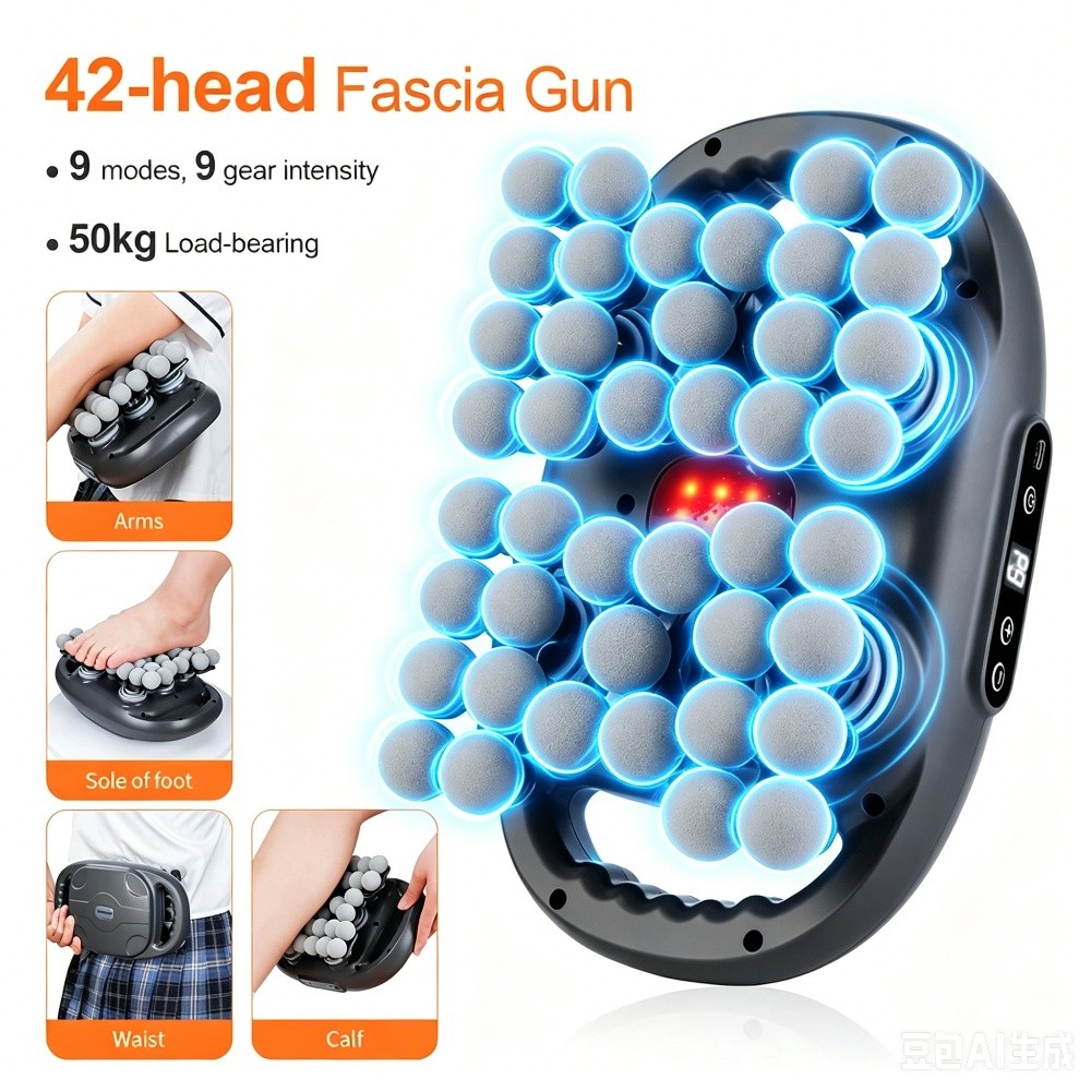 42 Head Massage Gun Deep Tissue Back Neck Shoulder Massager for Pain Relief