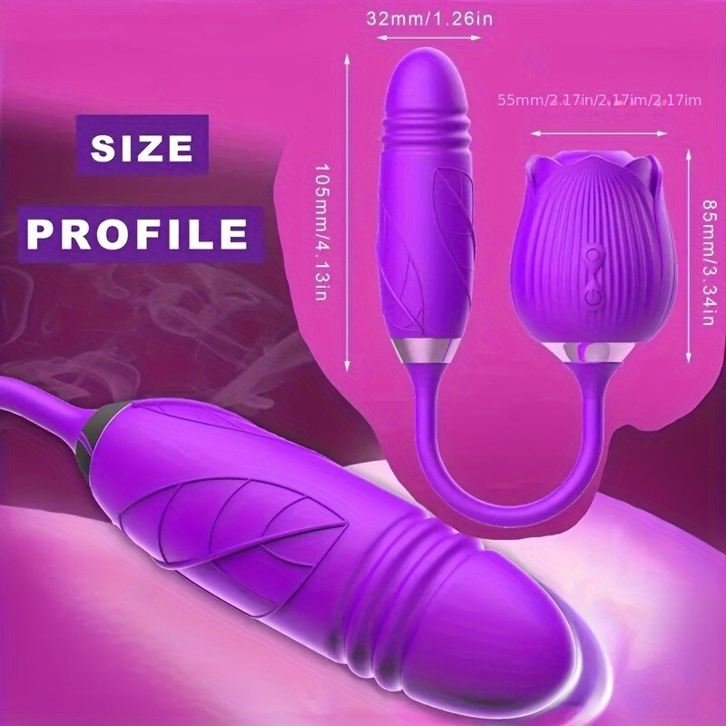 10 Speed-Rose-Vibrator-Massager-Sucking-Sucker-Women-Waterproof-Mute-Gift-Purple