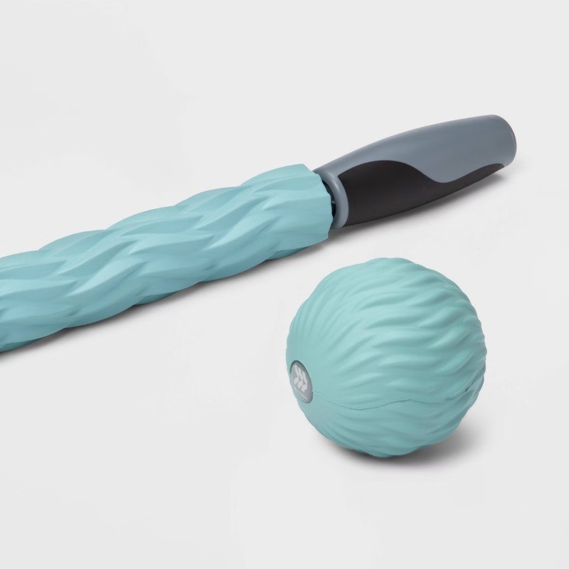 All In Motion 17.75″ Massage Stick, Aqua Blue – AIM
