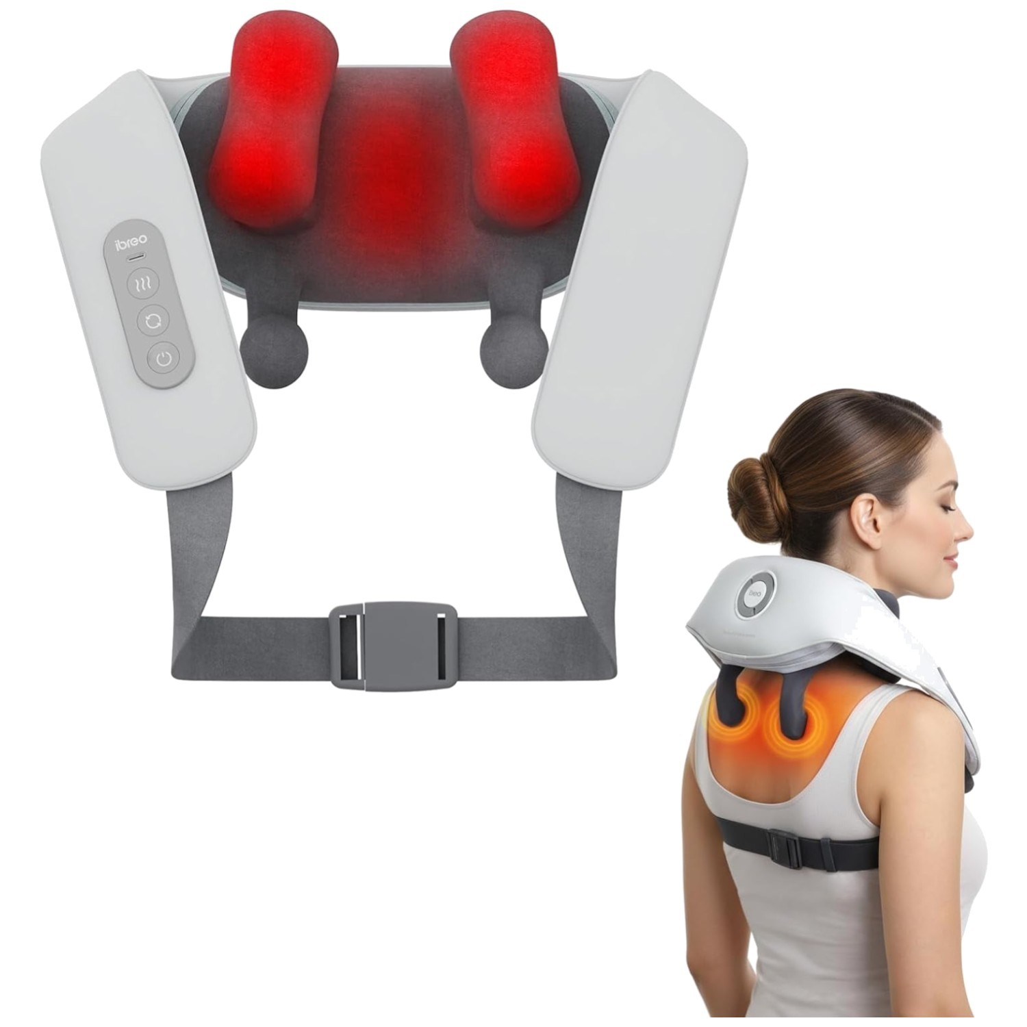 Hands-Free Shiatsu Massager for Pain Relief