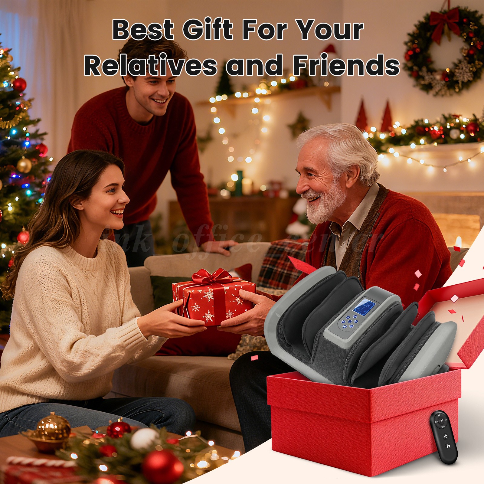 Heated Shiatsu Foot Kneading Massager Machine For Foot And Calf Massage 5-Levels