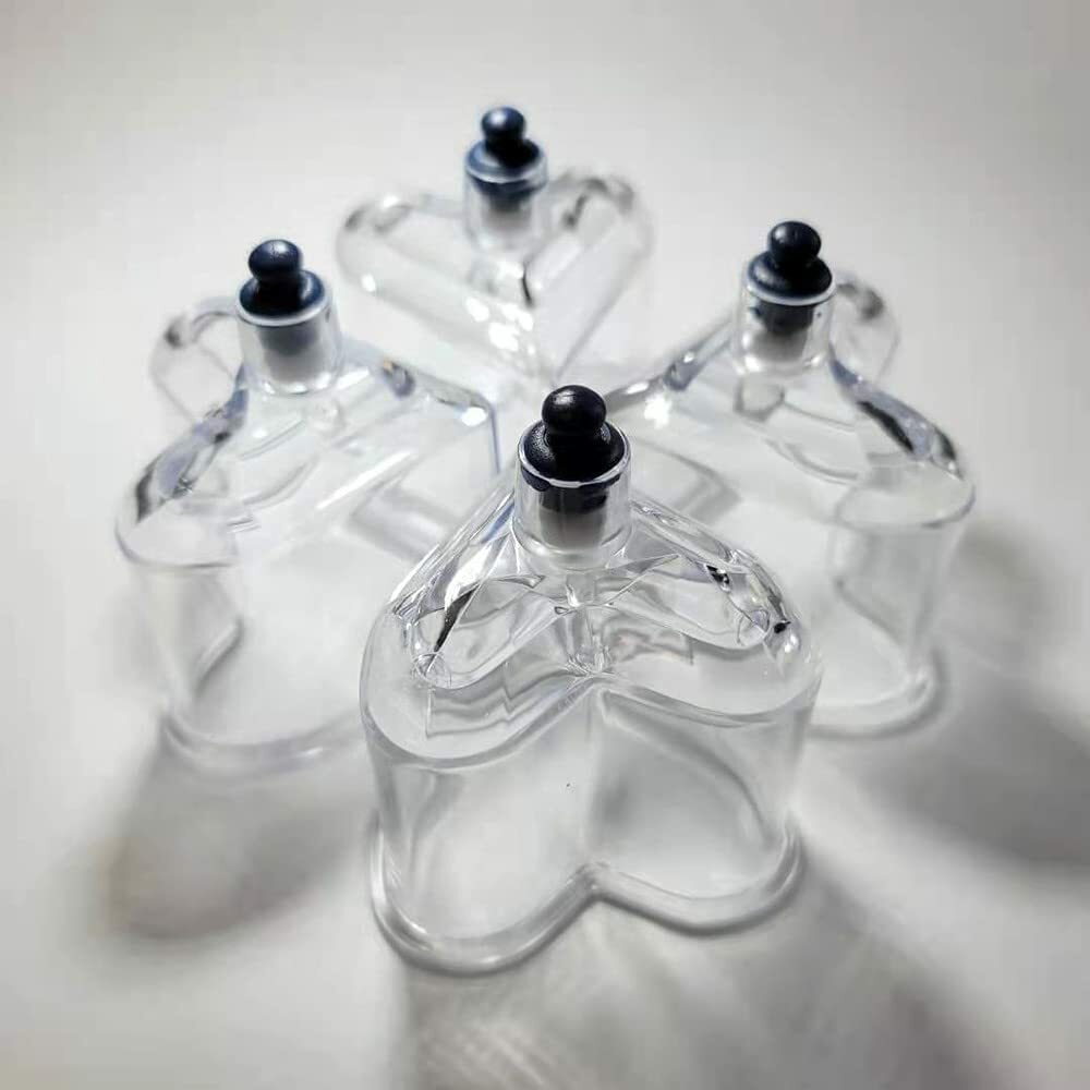 4 Pcs Love Heart Vacuum Cup Set Suction Device Cupping Massage Therapy Cans Jars