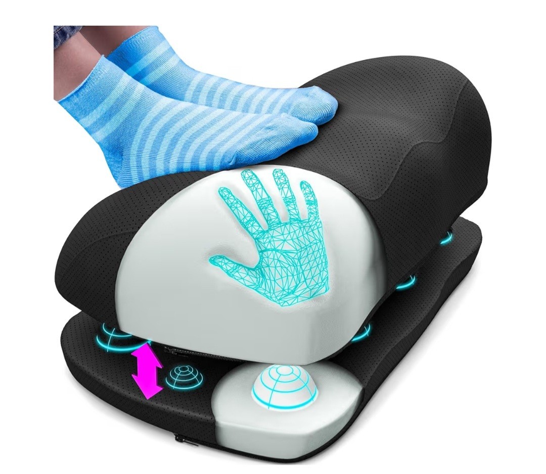 Everlasting Comfort Handheld Foot Massager Black Fabric 17x10x6 in for Foot