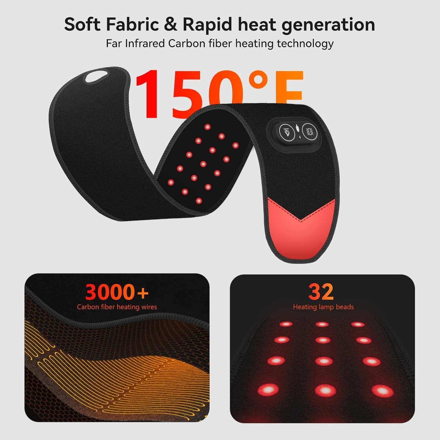 Cordless Wrist Hand Heating Pad Massage for Carpal Tunnel With 3000mAh Batter…