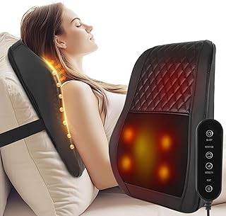 AERLANG Cordless Neck and Back Massager with Heat, 3D Shiatsu Kneading Pillow, 4