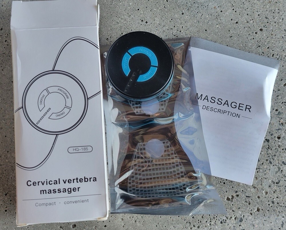 Cervical Vertebra Massager HQ-185 Compact Portable, With Patch Pad