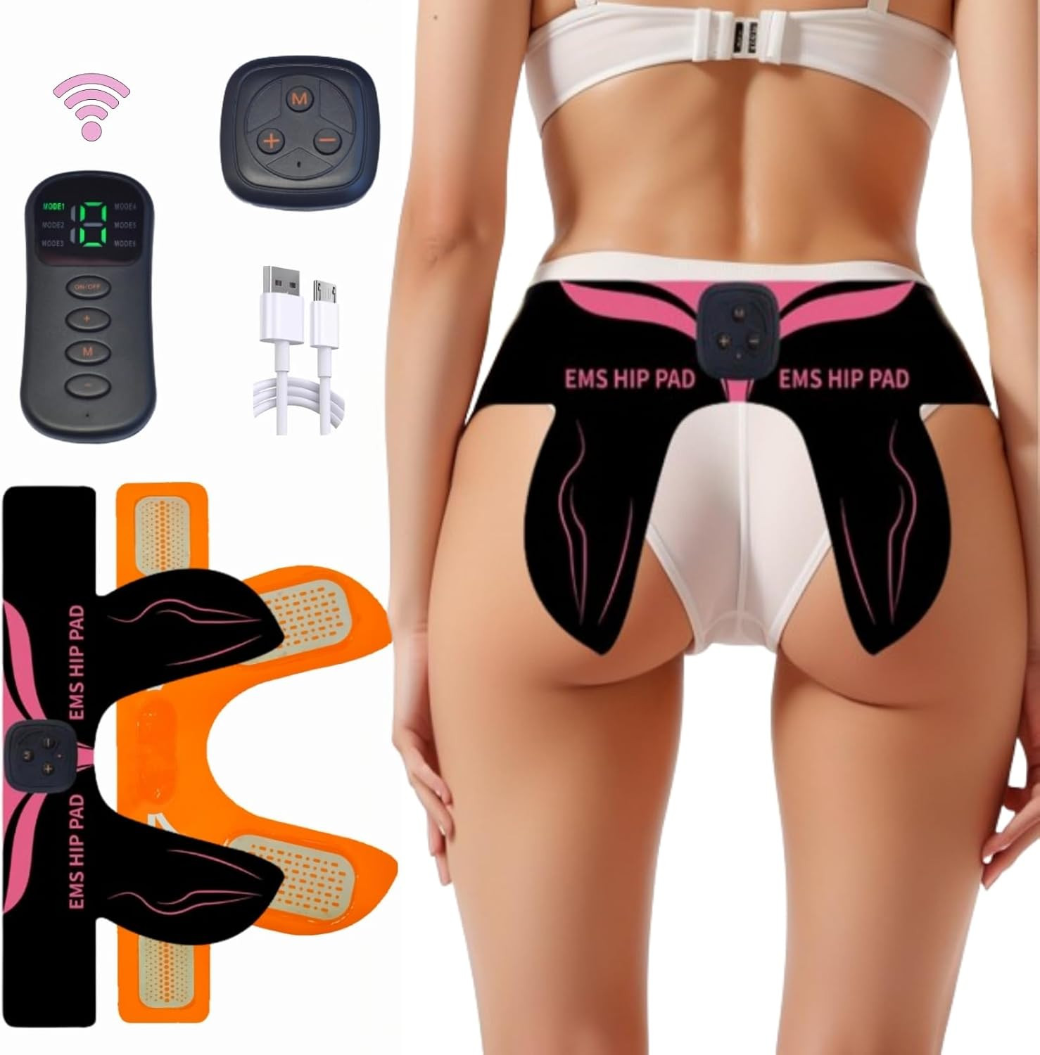 Smart Hip Glute Trainer for Butt, Glute Toning Device, EMS Wireless ABS Muscle S