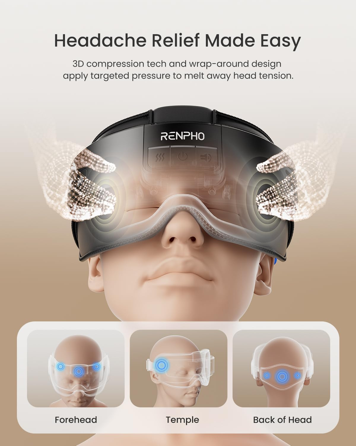Heated Eye & Head Massager for Migraines – FSA/HSA Eligible Gift Idea