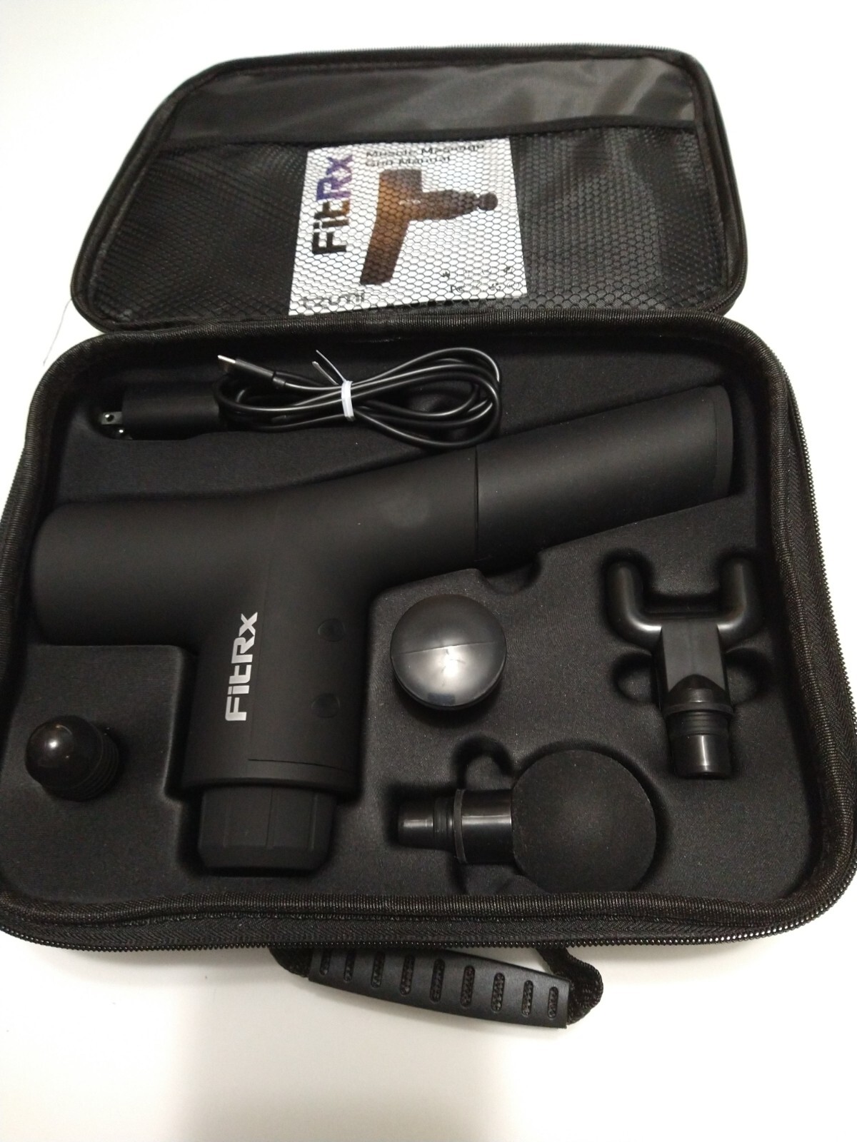 Tzumi FitRx Portable Muscle Massage Gun with Carrying Case