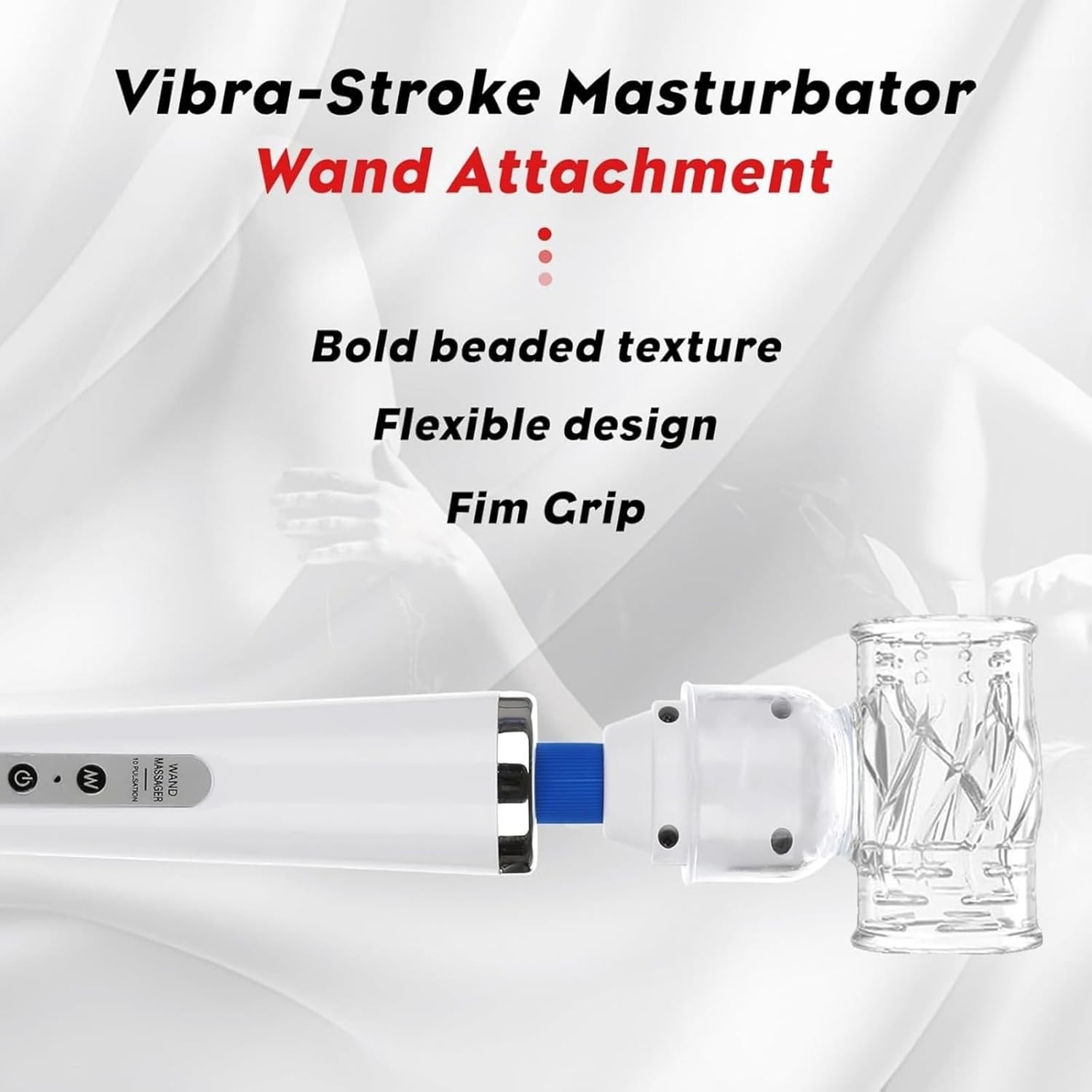 Portable Handheld Massage Wand with 6 Attachments for Back, Neck, and Leg Relief