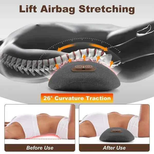 3-in-1 Electric Memory Foam Lumbar Massager – Ergonomic Lower Back Cushion