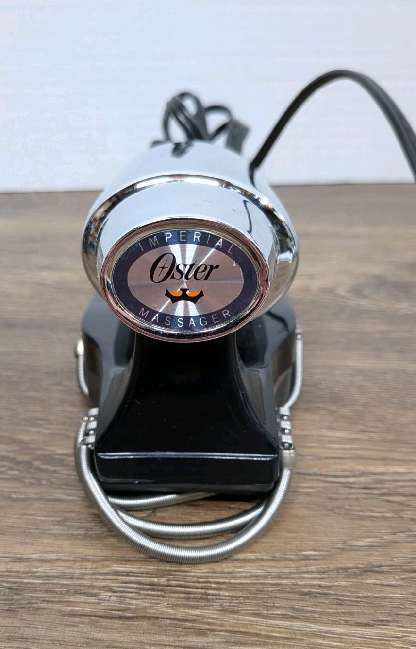 Oster Imperial Massager Model 138-11B Chrome & Black 2-Speed Handheld Tested