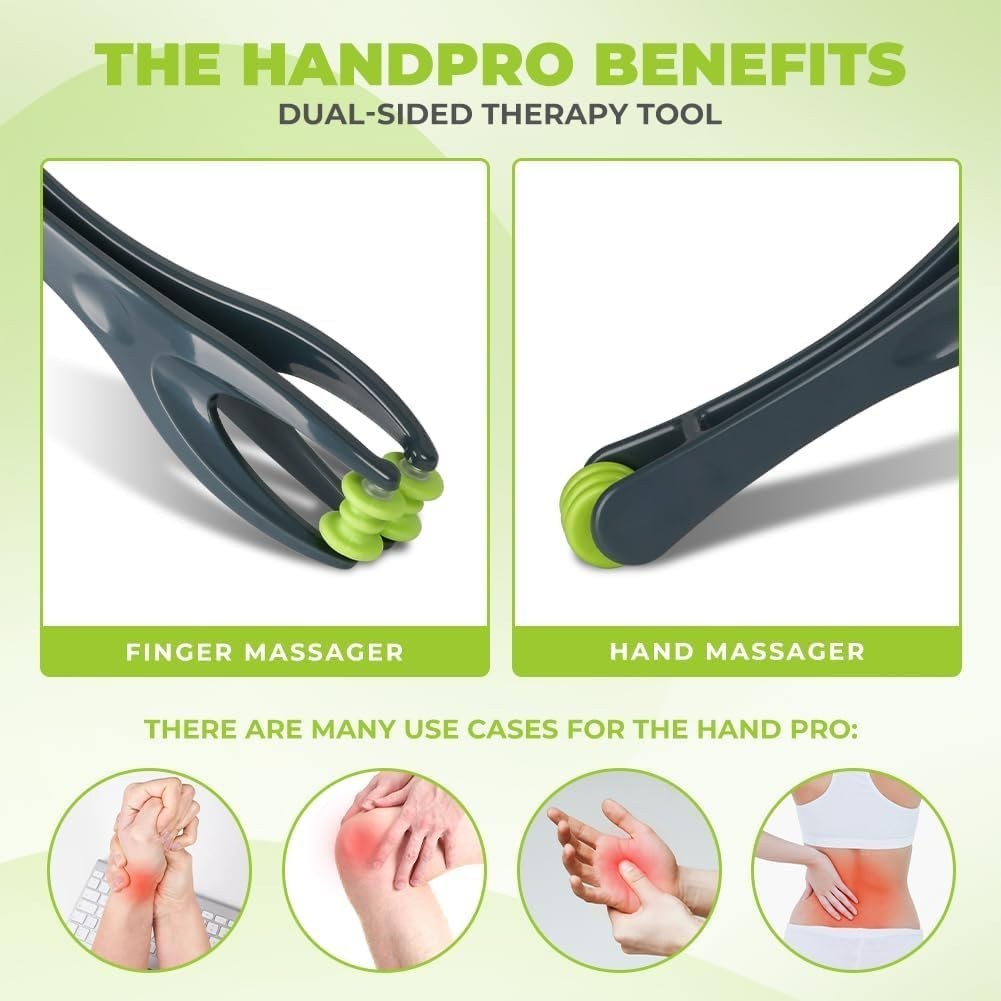 Compact 2-in-1 Finger Massager for Deep Tissue Therapy – Portable & Ergonomic