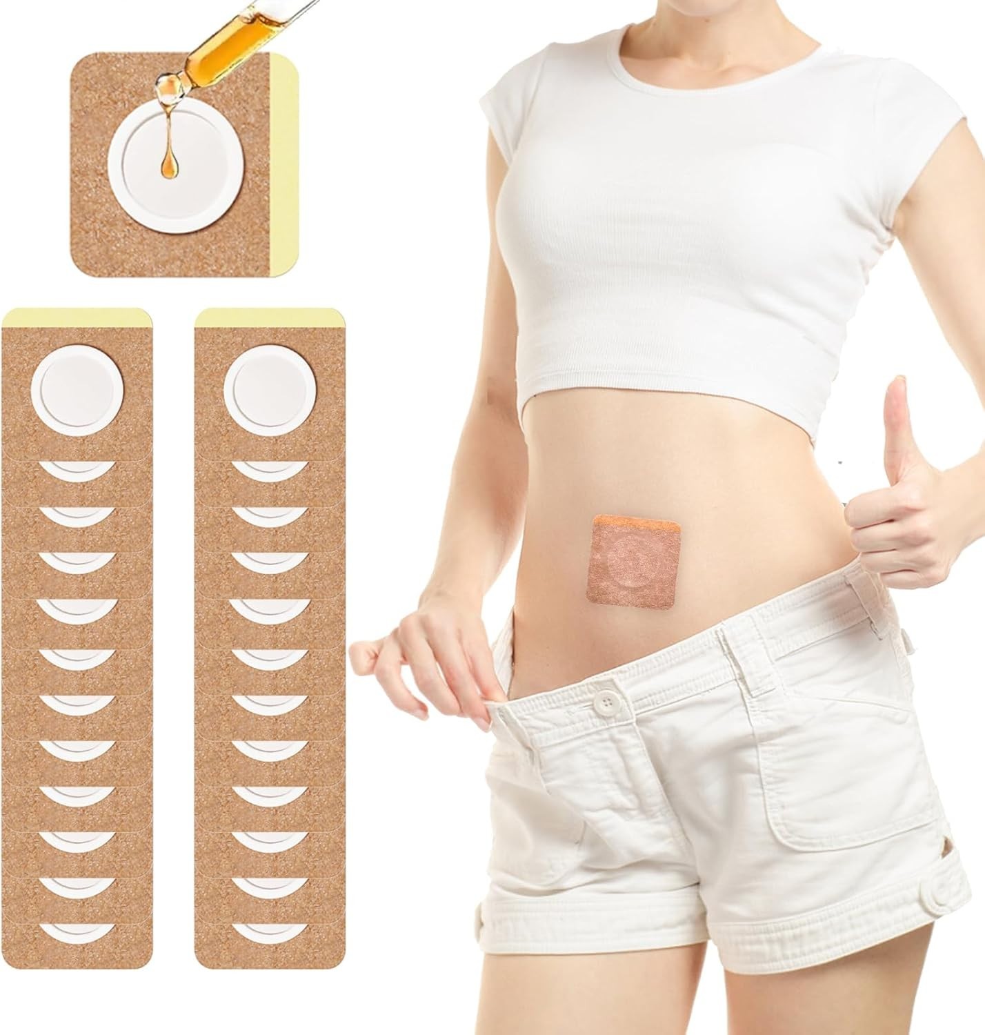 72Pcs Castor Oil Pack Wrap Organic Cotton Castor Oil Patches for Belly Button…