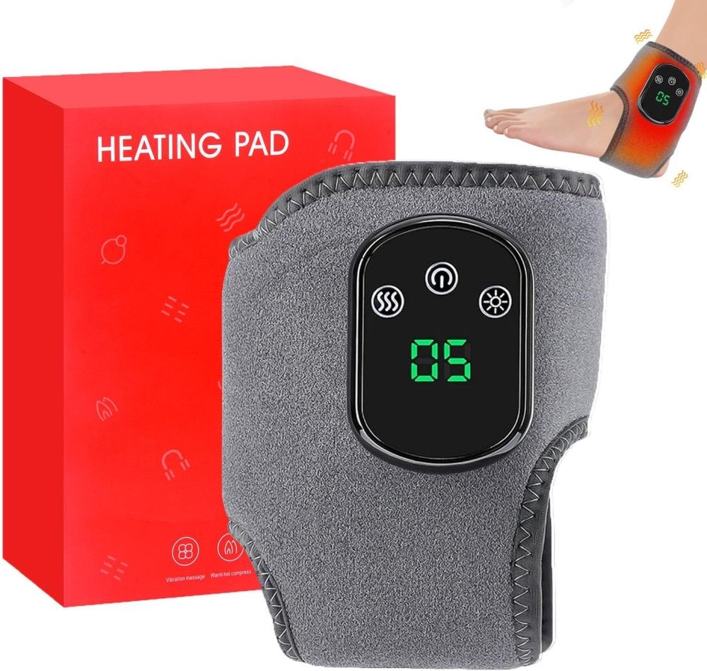 Electric Foot Ankle Vibration Massager Relief Pain Infrared Hot Compress Therapy