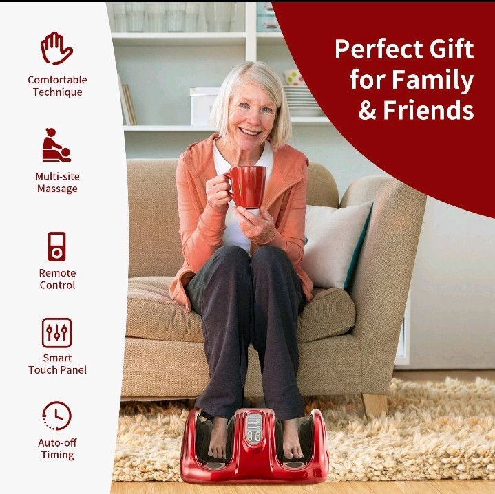 Shiatsu Foot Massager Kneading and Rolling Leg Ankle (Missing Remote) Red…..C3
