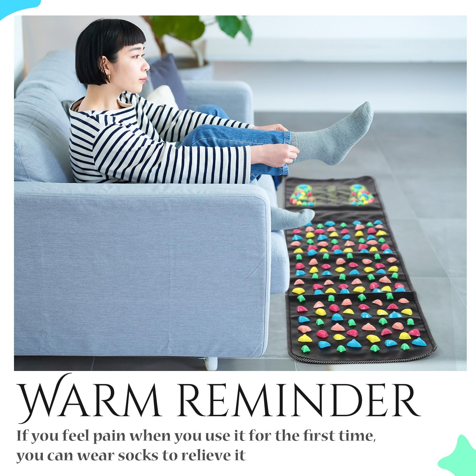 BBTO Foot Massage Mat Reflexology Walk Stone Road for Acupressure Foot Massag…