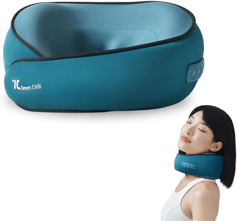 Moran Green – 7C Neck Massager Shiatsu Heat Electric Massage Pillow Deep Tissue