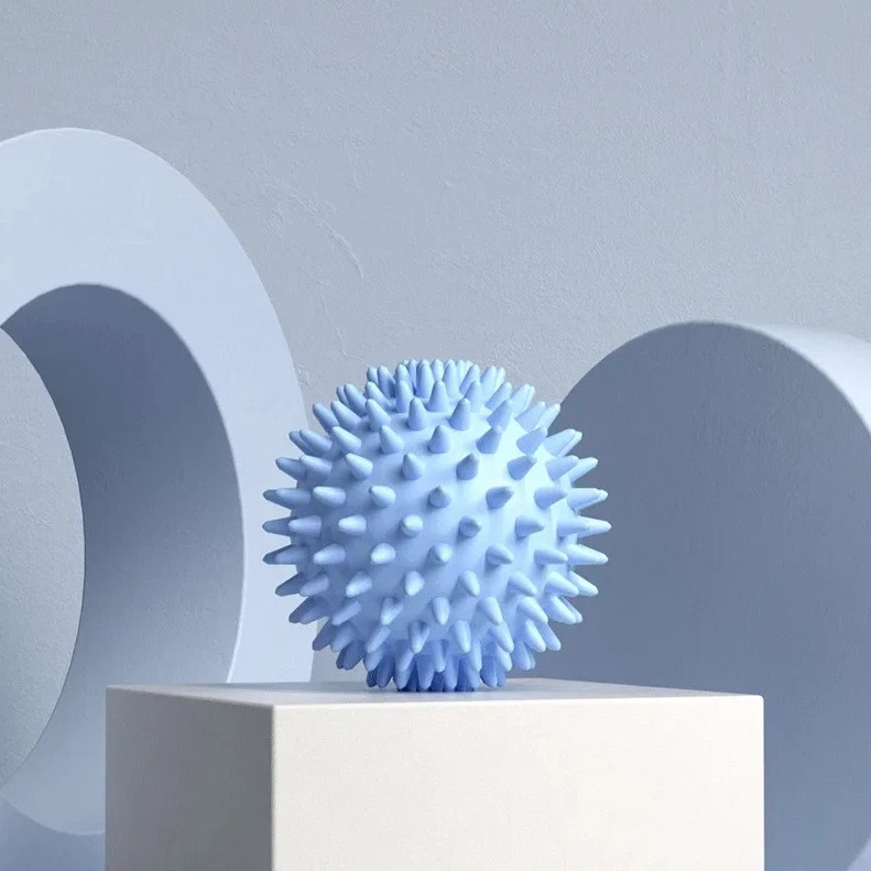 1 Pcs Massage Ball Fascia Muscle Relief Yoga Fitness Neck Foot Therapy (Blue)