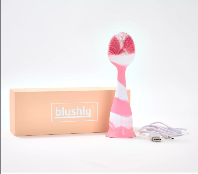 Blushly Sonic Silicone Face Brush with Heat A672210 Pink Marble