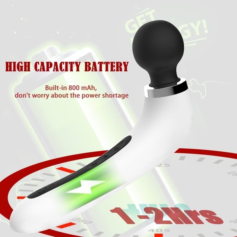 Lightweight Cordless Handheld Massager with 20 Modes & 8 Speeds