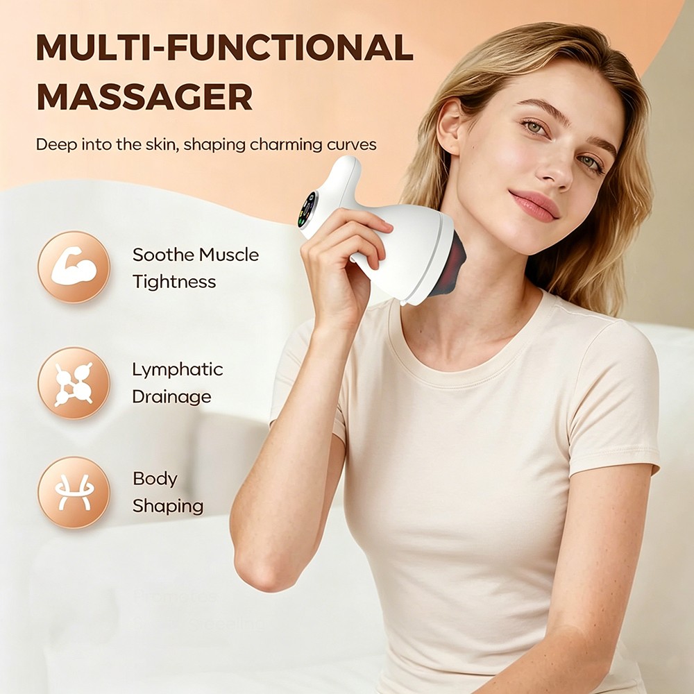 Body Sculpting Machine Electric Cellulite Massager 3 Pads, Handheld Full Body…