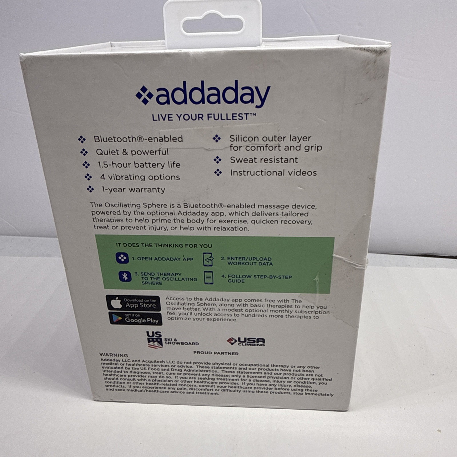 Addaday The Oscillating Sphere Massager Bluetooth Enabled Rechargeable