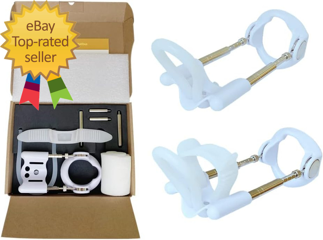 White Penile Traction Device Effective Penile Enlargement Stretching Exercise Ki