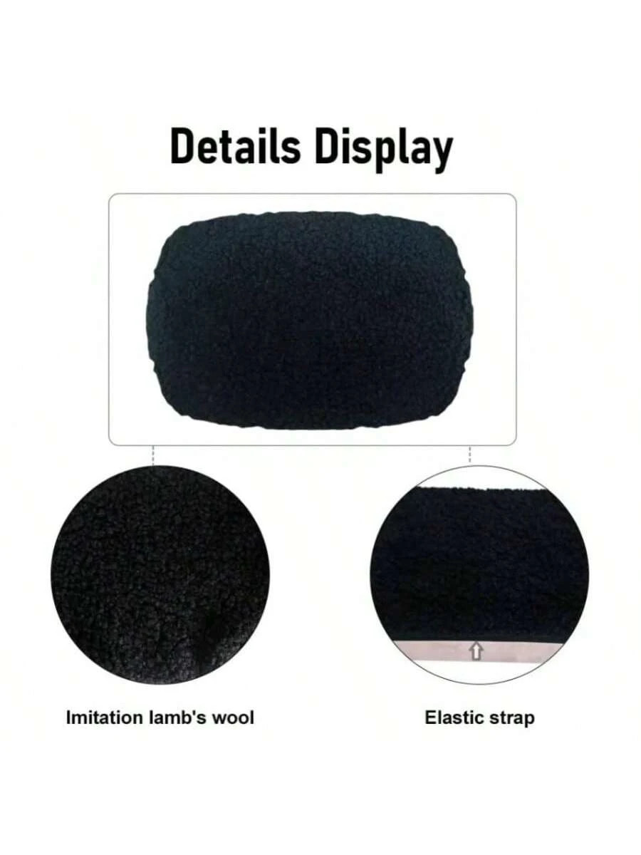 4Pcs Black Massager Cover Soft Fleece Pad Washable Reusable