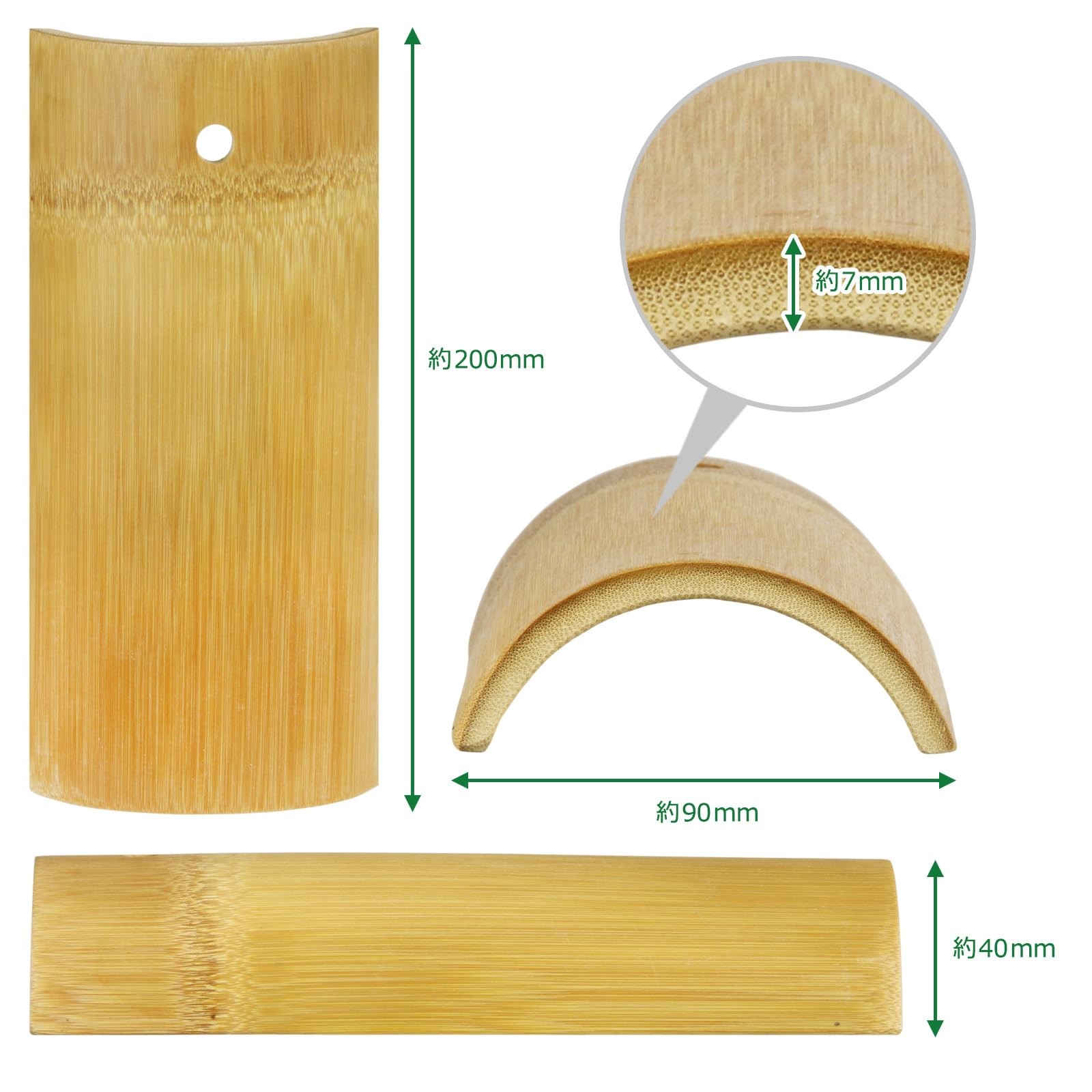 Portable Mini Bamboo Foot Massager: 20cm Travel Size Stress Relief Japan