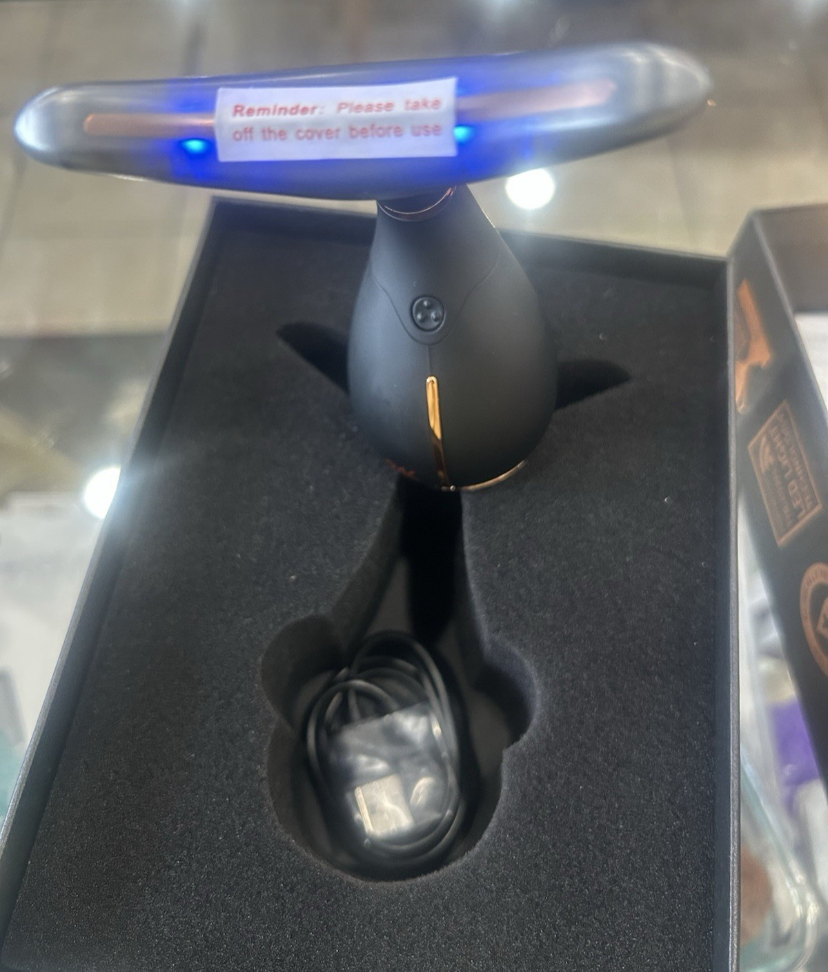 GLO24K Neck & Face Massager with Conductive Hydra Gel Open Box New000000